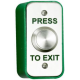 RGL EBSS/AP/PTE S/S Button on A'trave Plate Press To Exit c/w Green Box