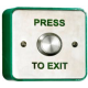 RGL EBSS02/PTE Stainless Steel Button "Press To Exit" c/w Green Surface Box
